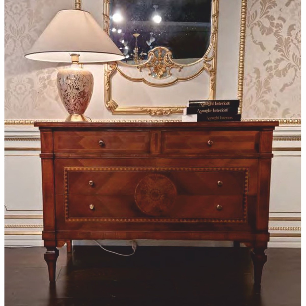 Casa Padrino Luxury Baroque Chest of Drawers – 4 Drawers, Brown – Made in Italy