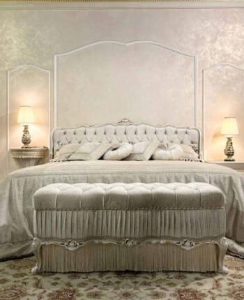 Imperial Ivory Velvet Bench