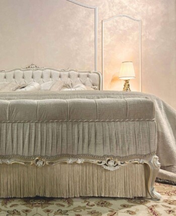 Imperial Ivory Velvet Bench for living room