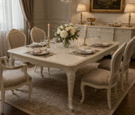 Baroque Carved Wooden Dining Table